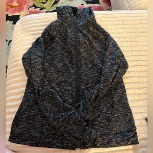 Black and white Zip-Up exercise Jacket